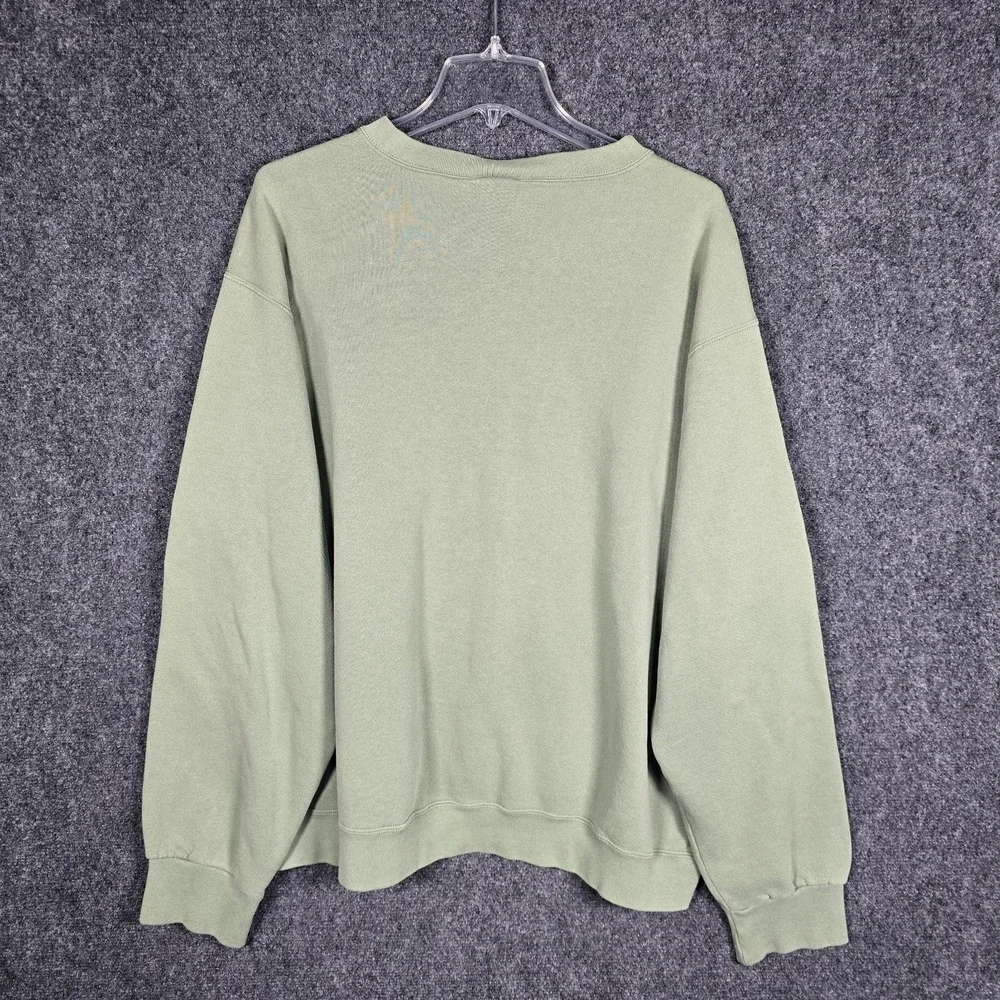 Vintage Nike Crewneck Mens XL Green Embroidered Spell Out Sweatshirt 90s Y2K USA